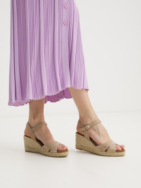 Босоножки LA MAISON DE L'ESPADRILLE, Артикул RV810SS24, песочно-бежевый | 4096397. Ракурс 2