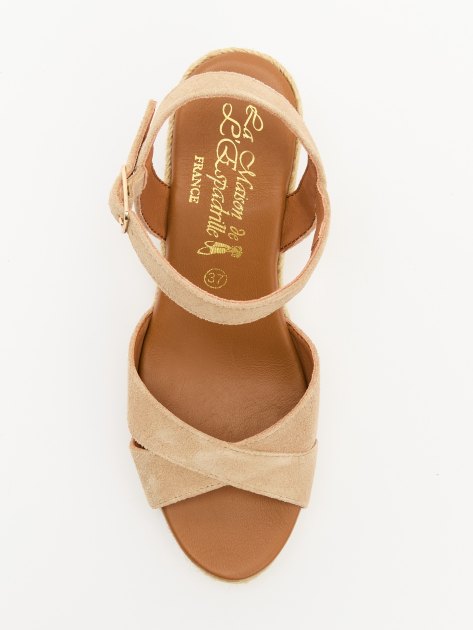 Босоножки LA MAISON DE L'ESPADRILLE, Артикул RV810SS24, песочно-бежевый | 4096397. Ракурс 5