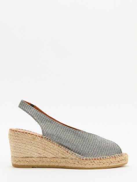 Босоножки LA MAISON DE L'ESPADRILLE, Артикул RV245, темно-серебряный | 4096434. Ракурс 3