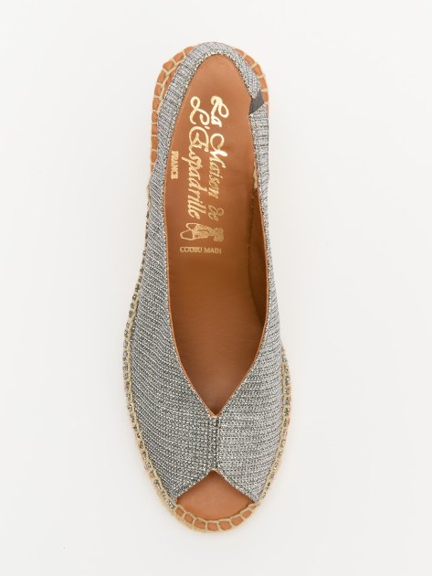 Босоножки LA MAISON DE L'ESPADRILLE, Артикул RV245, темно-серебряный | 4096434. Ракурс 5