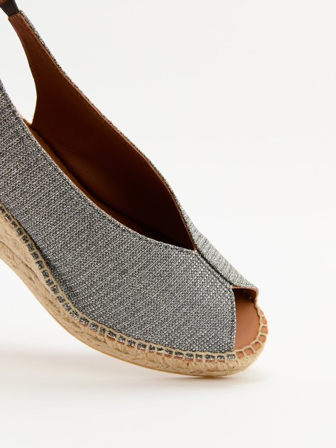 Босоножки LA MAISON DE L'ESPADRILLE, Артикул RV245, темно-серебряный | 4096434. Ракурс 6