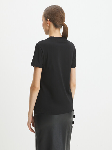 Женская футболка JUST CAVALLI, Артикул 77PAHC03, черный | 4105454. Ракурс 4