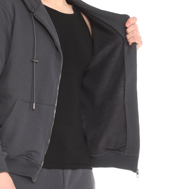 Мужской костюм из футера CALZETTI EVANS, Артикул EVANS, темно-серый | 4108843. Ракурс 4