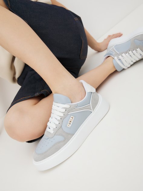 Женские кеды FURLA FURLASPORT, Артикул YI06SPT, серовато-голубой | 4110156. Ракурс 2 Женские кеды FURLA FURLASPORT, Артикул YI06SPT, серовато-голубой | 4110156. Ракурс 2