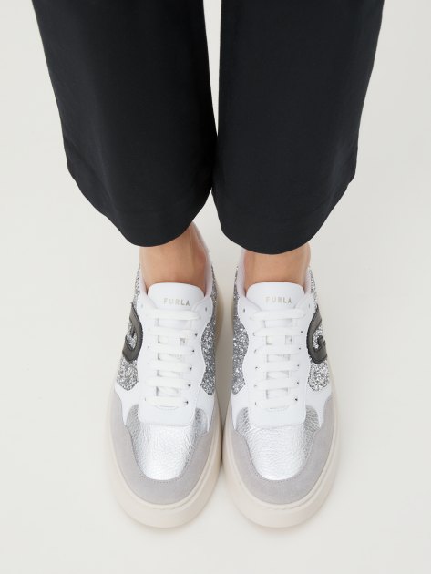 Женские кеды FURLA FURLASPORT, Артикул YI07SPT, серебряный | 4110161. Ракурс 7 Женские кеды FURLA FURLASPORT, Артикул YI07SPT, серебряный | 4110161. Ракурс 7