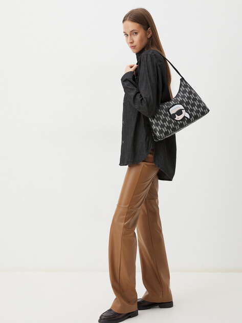 Женская сумка  KARL LAGERFELD k/ikonik 2.0 mono cc shb, Артикул 245W3064, черный | 4112839. Ракурс 6