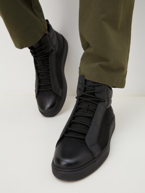 Мужские высокие кеды TENDANCE, Артикул TTA8-6550R-01, черный | 4113162. Ракурс 2