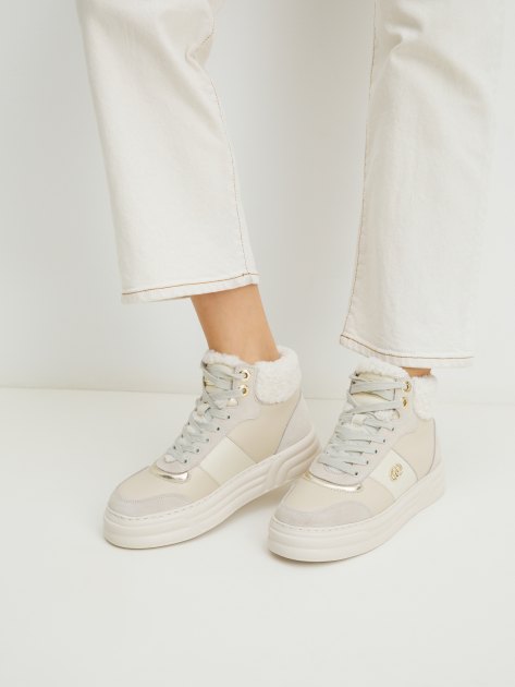 Женские высокие кеды LIU∙JO CLEO 22, Артикул BF4033, серовато-бежевый | 4116686. Ракурс 2