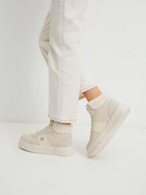 Женские высокие кеды LIU∙JO CLEO 22, Артикул BF4033, серовато-бежевый | 4116686. Ракурс 7