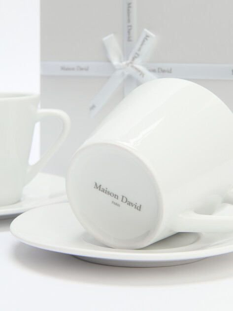 Чайный набор на 2 персоны 260 ml (глянцевая керамика) MAISON DAVID, Артикул Tea set MD-260CC, белый | 4122513. Ракурс 3