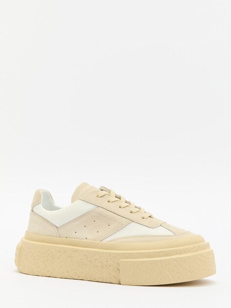 Женские кеды MM6 MAISON MARGIELA, Артикул S59WS0221, пыльно-бежевый | 4122728. Ракурс 3