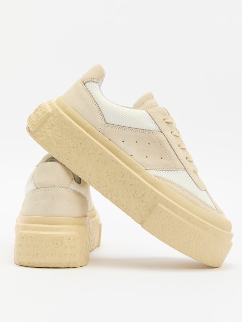 Женские кеды MM6 MAISON MARGIELA, Артикул S59WS0221, пыльно-бежевый | 4122728. Ракурс 6
