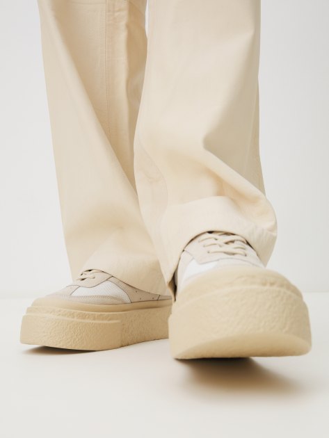 Женские кеды MM6 MAISON MARGIELA, Артикул S59WS0221, пыльно-бежевый | 4122728. Ракурс 7