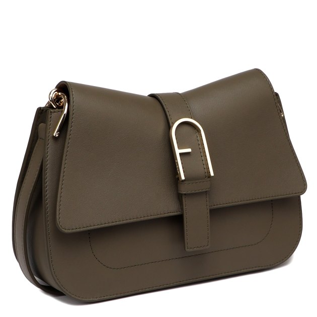 Женская сумка  FURLA, Артикул FURLA FLOW M TOP HANDLE, серо-зеленый | 4129858. Ракурс 2
