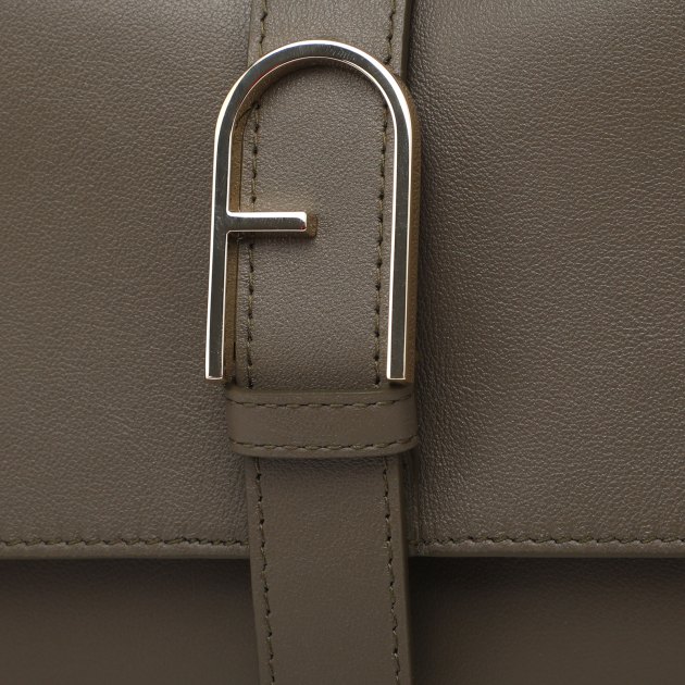 Женская сумка  FURLA, Артикул FURLA FLOW M TOP HANDLE, серо-зеленый | 4129858. Ракурс 4