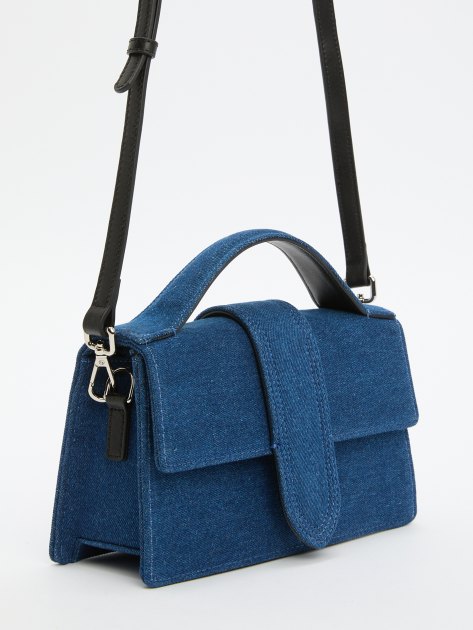 Женская сумка с ручками из денима TENDANCE, Артикул MRH24-003, синий | 4161084. Ракурс 3 Женская сумка с ручками из денима TENDANCE, Артикул MRH24-003, синий | 4161084. Ракурс 3