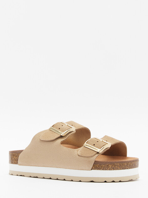 Женские шлепанцы BIO GREEN, Артикул PT20-3L-RDV-G, серо-коричневый | 4187384. Ракурс 3