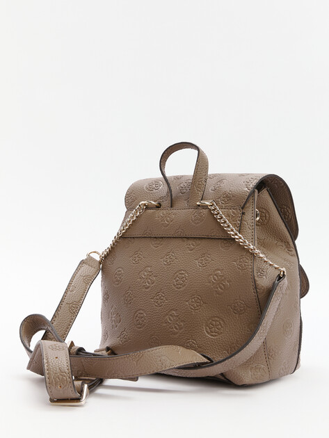 Женский рюкзак GUESS CRESIDIA SMALL FLAP BACKPACK, Артикул HWPG9349310, серо-коричневый | 4190160. Ракурс 4