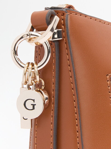 Женская сумка  GUESS DARYNA TOP ZIP SHOULDER BAG, Артикул HWVG9493180, коричневый | 4190207. Ракурс 3