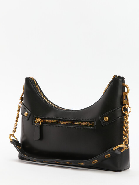 Женская сумка  GUESS TRISSA TOP ZIP SHOULDER BAG, Артикул HWVB9345180, черный | 4190257. Ракурс 4