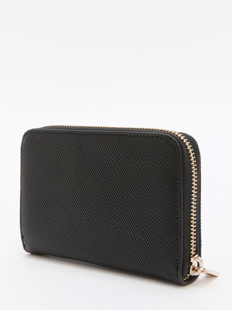 Женский кошелёк GUESS LAUREL SLG MEDIUM ZIP AROUND, Артикул SWZG8500140, черный | 4190320. Ракурс 2