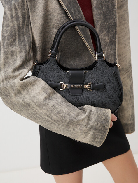 Женская сумка  GUESS NOLANA SML GIRLFRIEND SATCHEL, Артикул HWSG9500050, темно-серый | 4190343. Ракурс 6