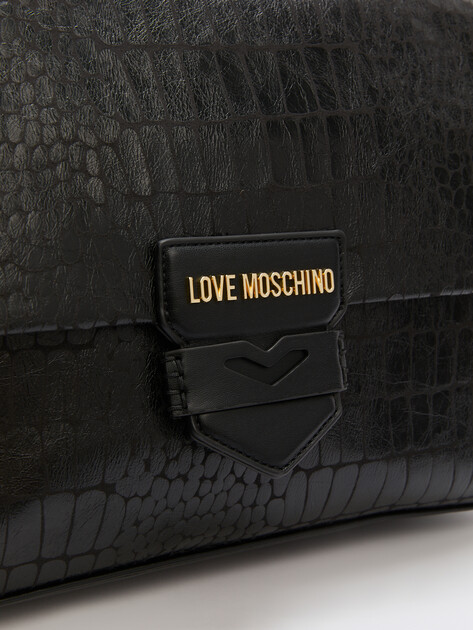 Женская сумка  LOVE MOSCHINO SUPER SOFT CROCO, Артикул JC4284PP, черный | 4192154. Ракурс 2