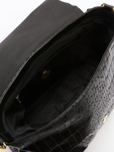 Женская сумка  LOVE MOSCHINO SUPER SOFT CROCO, Артикул JC4284PP, черный | 4192154. Ракурс 4