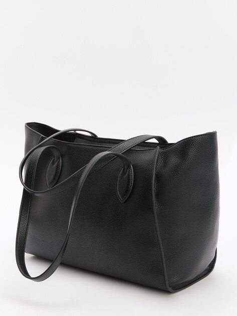 Женский тоут LOVE MOSCHINO CHAIN DETAIL CROCO, Артикул JC4388PP, черный | 4192252. Ракурс 3