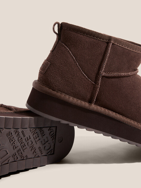 Женские угги TENDANCE, Артикул WD500-2-SB/RV, темно-коричневый | 4196913. Ракурс 3