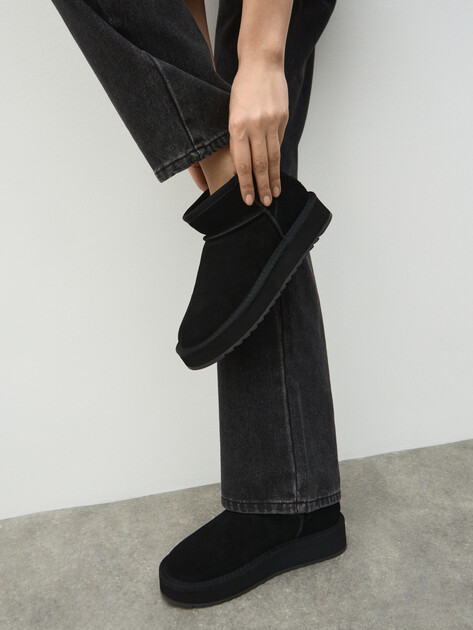 Женские угги TENDANCE, Артикул WD500-2-SB/RV, черный | 4197004. Ракурс 6 Женские угги TENDANCE, Артикул WD500-2-SB/RV, черный | 4197004. Ракурс 6