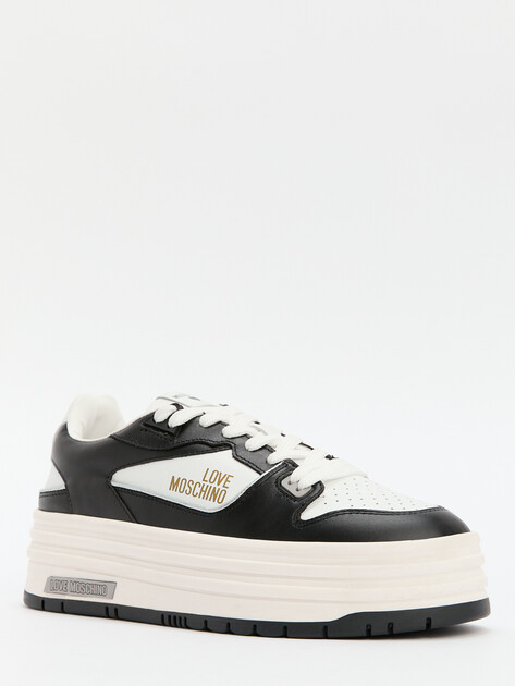 Женские кеды LOVE MOSCHINO MULTILAYER, Артикул JA15356G FW24, черный | 4198787. Ракурс 3