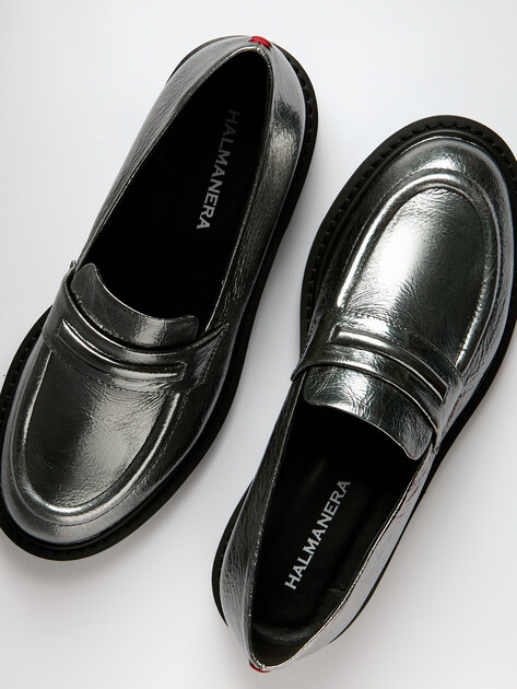 Женские лоферы HALMANERA NOE, Артикул NOE11, темно-серебряный | 4204011. Ракурс 6
