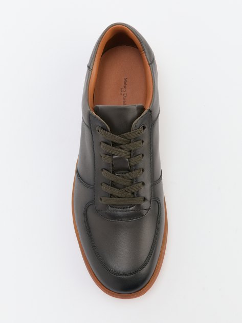 Мужские кеды MAISON DAVID, Артикул TM3070F-13, серо-зеленый | 4206623. Ракурс 4