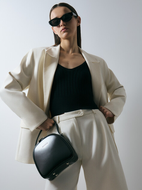 Женский топ MAISON DAVID, Артикул 2023-139, черный | 4213012. Ракурс 5