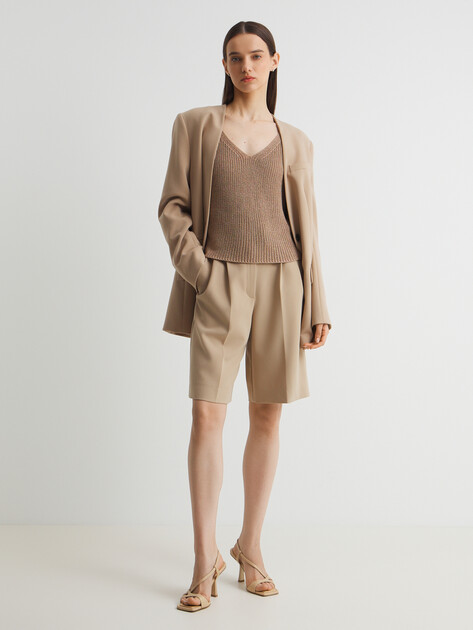 Женский топ MAISON DAVID, Артикул 2023-132, пыльно-коричневый | 4213039. Ракурс 2 Женский топ MAISON DAVID, Артикул 2023-132, пыльно-коричневый | 4213039. Ракурс 2