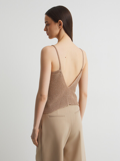 Женский топ MAISON DAVID, Артикул 2023-132, пыльно-коричневый | 4213039. Ракурс 4 Женский топ MAISON DAVID, Артикул 2023-132, пыльно-коричневый | 4213039. Ракурс 4
