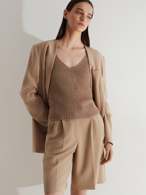 Женский топ MAISON DAVID, Артикул 2023-132, пыльно-коричневый | 4213039. Ракурс 5 Женский топ MAISON DAVID, Артикул 2023-132, пыльно-коричневый | 4213039. Ракурс 5