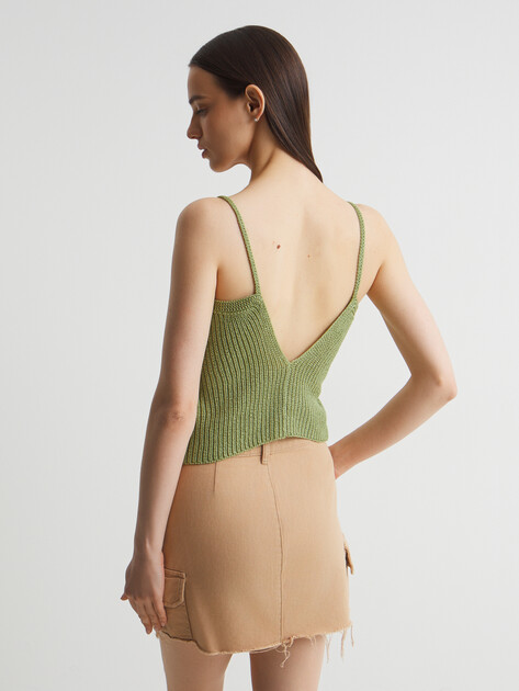 Женский топ MAISON DAVID, Артикул 2023-132, зеленый | 4213041. Ракурс 4