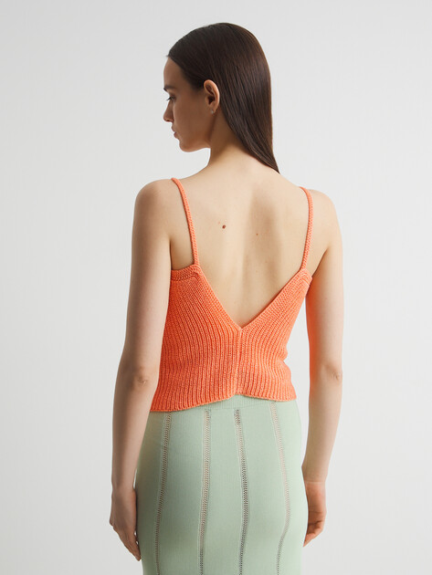 Женский топ MAISON DAVID, Артикул 2023-132, коралловый | 4213046. Ракурс 4