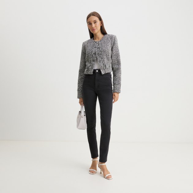 Женские джинсы скинни CALVIN KLEIN JEANS HIGH RISE SKINNY, Артикул J20J221584, черный | 4213620. Ракурс 2