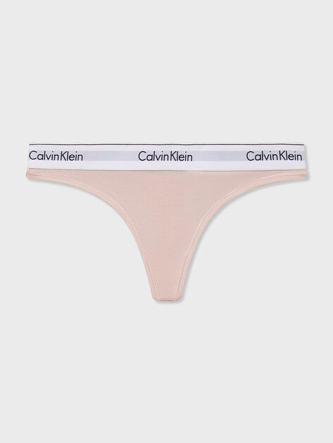 Женские трусы CALVIN KLEIN MODERN COTTON THONG, Артикул 0000F3786E, светло-розовый | 4213706. Ракурс 3
