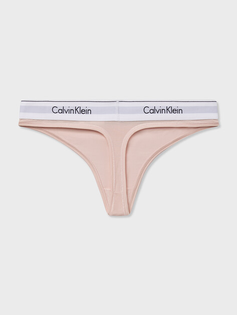 Женские трусы CALVIN KLEIN MODERN COTTON THONG, Артикул 0000F3786E, светло-розовый | 4213706. Ракурс 4