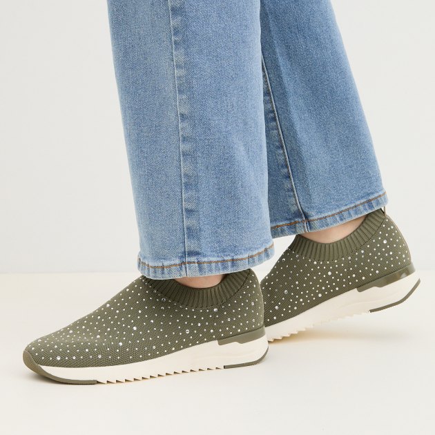 Женские кроссовки-носки CAPRICE KAIAFLY, Артикул 9-9-24710-42, серо-зеленый | 4214672. Ракурс 4