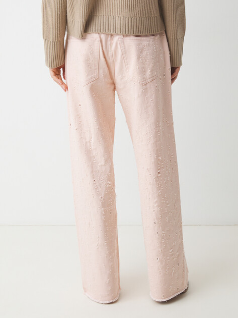 Женские прямые джинсы MAISON DAVID, Артикул QL-23-01, розовый | 4218755. Ракурс 4