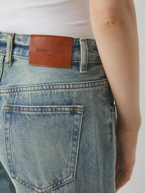 Женские джинсы клеш MAISON DAVID, Артикул QL-23-02, серовато-синий | 4218791. Ракурс 3