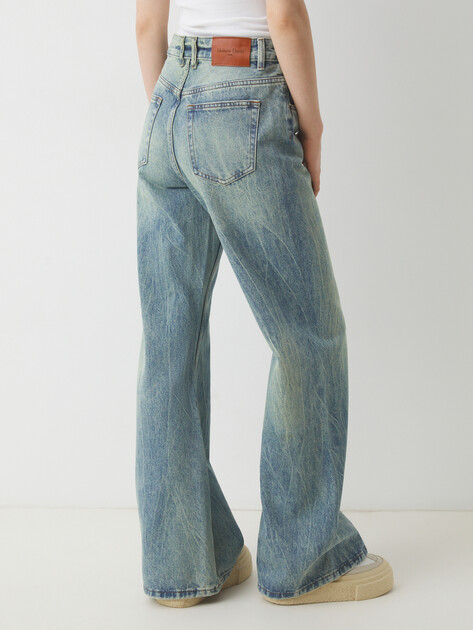 Женские джинсы клеш MAISON DAVID, Артикул QL-23-02, серовато-синий | 4218791. Ракурс 4