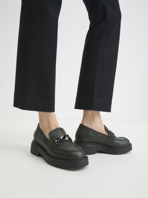 Женские лоферы GIOVANNI FABIANI, Артикул W24449, темно-зеленый | 4222047. Ракурс 2