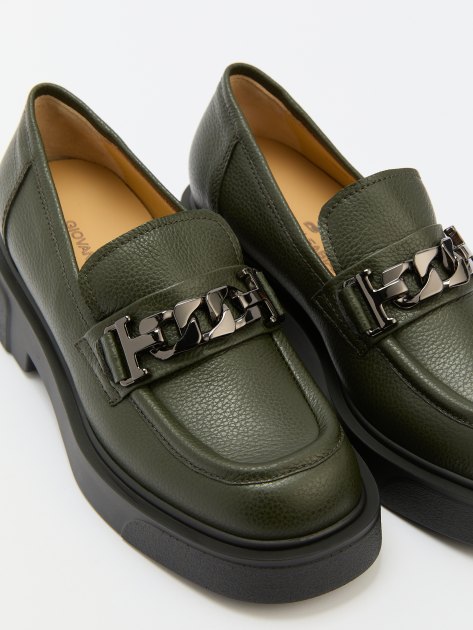 Женские лоферы GIOVANNI FABIANI, Артикул W24449, темно-зеленый | 4222047. Ракурс 6