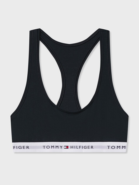 Женский топ TOMMY HILFIGER UNLINED BRALETTE, Артикул UW0UW03820, темно-синий | 4224300. Ракурс 4
